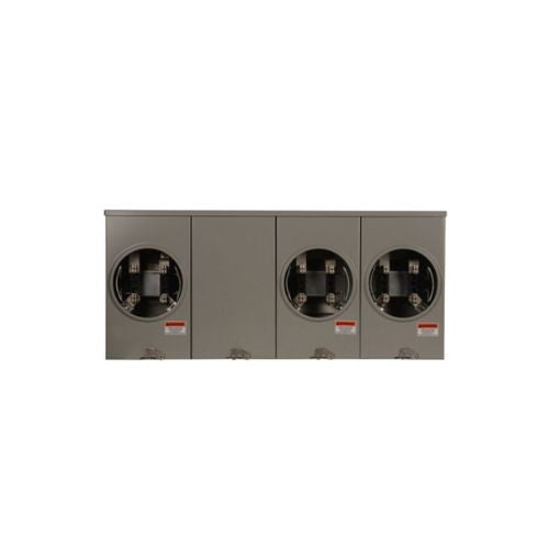 3 Gang 200A 600V Single Phase Four Jaw Meter Socket 1008959CH
