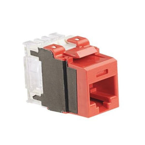 NetKey Category 6A Keystone Punchdown Jack Module Red NK6X88MRD