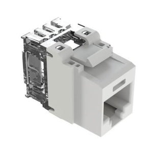 UTP RJ45 Category 6A Keystone Punchdown Jack Module White NK6X88MWH-Q