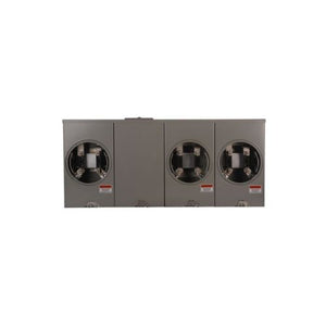 3 Gang 200A 600V Single Phase Four Jaw Meter Socket 1009614CH