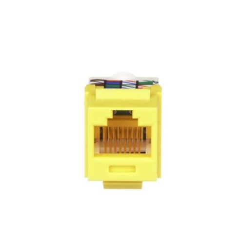 Unshielded UTP RJ45 Category 6 Keystone Jack Module Yellow NK6TMYL