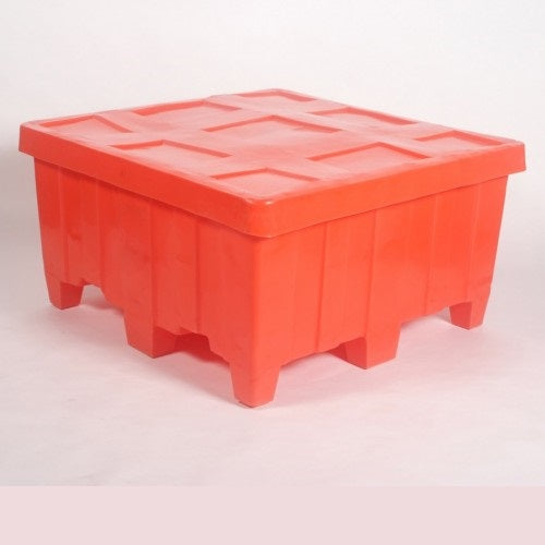 18 Cu Feet 44L x 44W x 23H Inch Ribbed Wall Heavy Container Orange