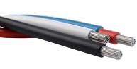 Aluminum 4C XHHW-2 XLPE Plex Cable BRWB 600/1000V
