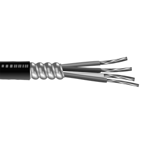 250' 4/0-3 W/GRND Stranded Aluminum Conductors PVC Jacket Metal Clad