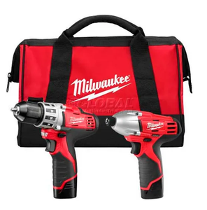 Milwaukee M12 Drill and Impact Driver Cordless Tool Combo Kit 2494-22