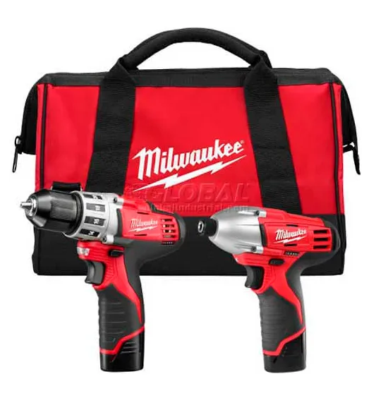 Milwaukee M12 Drill and Impact Driver Cordless Tool Combo Kit 2494-22