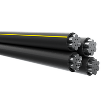 1000' 4-4-4-4 Tulsa Quadruplex Aluminum Conductor Underground Direct Burial 600V URD