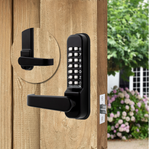 Medium Duty Mechanical With Black marine Tubular Latch and Black marine Tubular Latch Back to Back Locks