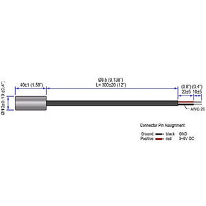 20 cm Focus 110 Deg 520 nm Class 1M Green Crosshairs Laser Module VLM-520-58 LPO-D110-F20