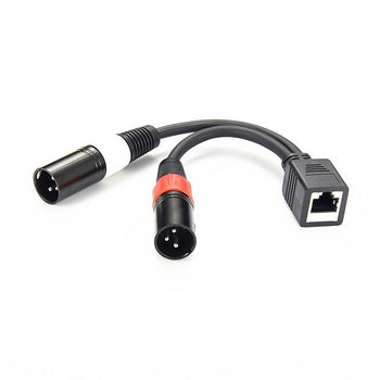 RJ45 Female to Dual XLR Male Cable PCM-AXC-25