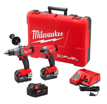 18V Milwaukee Hammer Drill/Impact Driver 5Ah Battery Combo Kit 236297