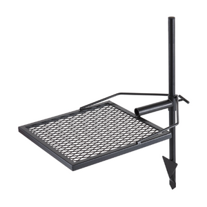 Swivel Campfire Grill Grate Square Fire Pit Heavy Duty Steel Outdoor
