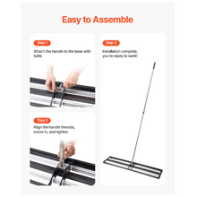 Lawn Leveling Rake 48x10in w/ 83.9" Adjustable Handle for Yard Heavy Duty