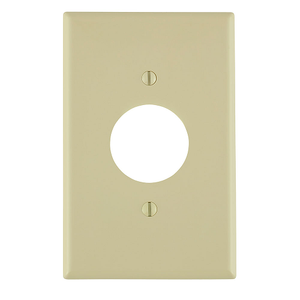 1 Gang Single 1.406 Hole Outlet Wallplate Midway Size Ivory PJ7-I