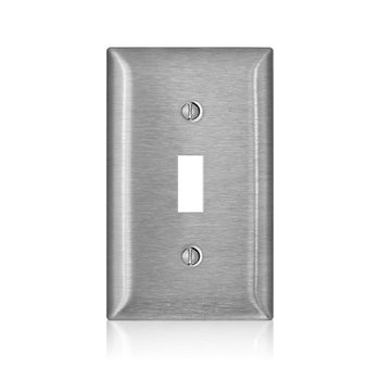 1 Gang Toggle Switch Wallplate C Series Stainless Steel SS1-40