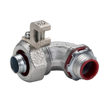 1 Inch 90 Degree Liquidtight Connector With 14-4 Lug Malleable 493SGR (Pack of 10)