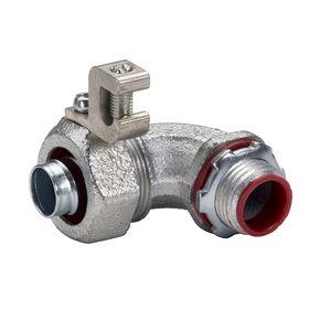 1 Inch 90 Degree Liquidtight Connector With 14-4 Lug Malleable 493SGR (Pack of 10)