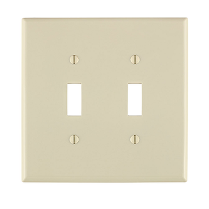 2 Gang Toggle Switch Wallplate Midway Size Light Almond PJ2-T