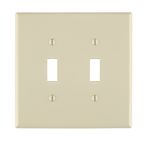 2 Gang Toggle Switch Wallplate Midway Size Light Almond PJ2-T