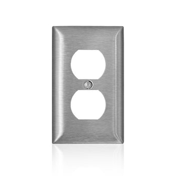 1 Gang Duplex Receptacle Wallplate C Series Stainless Steel SS8-40