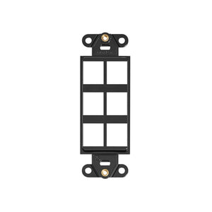 6 Port Quickport Decora Insert Black 41646-E