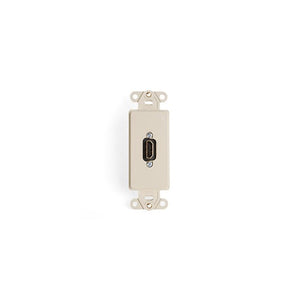 Single Gang Decora Insert With HDMI Feedthrough Quickport Connector Ivory 41647-I