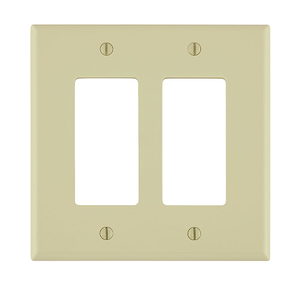 2 Gang Decora Wallplate Midway Size Ivory PJ262-I
