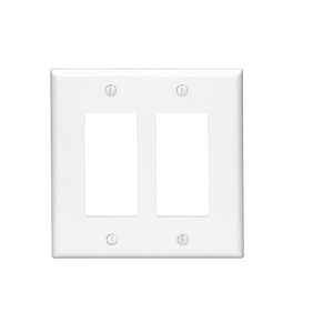 2 Gang Decora Wallplate Midway Size Light Almond PJ262-T