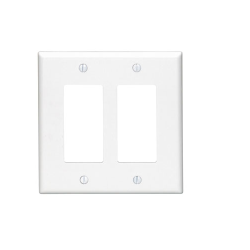 2 Gang Decora Wallplate Midway Size Light Almond PJ262-T