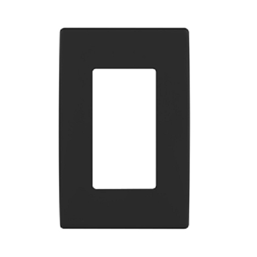 1-Gang Screwless Snap On Wallplate Onyx Black REWP1-OB