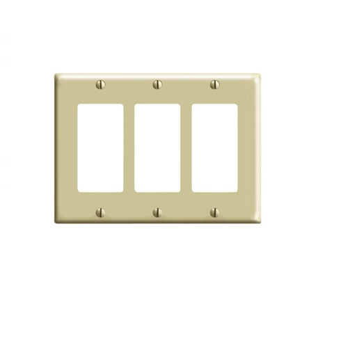 3 Gang Decora Wallplate Midway Size Ivory PJ263-I