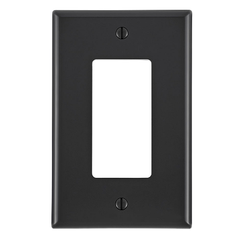 1 Gang Decora Wallplate Midway Size Black PJ26-E