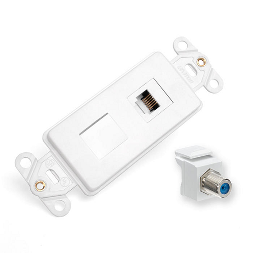 Decora Telephone and Video Insert Kit White 41658-W