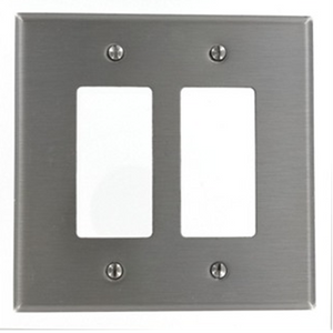 2 Gang Decora Wallplate Stainless Steel SO262