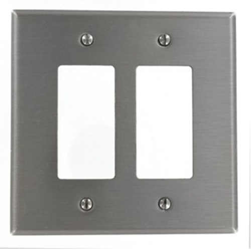 2 Gang Decora Wallplate Stainless Steel SO262