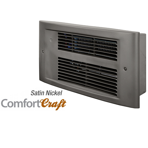 120V 1500W Fan Driven Wall Heater Satin Nickel