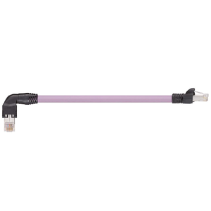 Igus CAT9340300 26 AWG 4P RJ45 Angled L Above A / RJ45 B Connector Hirose PVC Harnessed CAT5e Cable