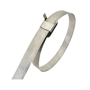 3/4" W X 0.030" T X 50" L SS 304 Fast Band w/ Clip-Style Buckle CRA3081901270N (25/Bag)