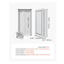 28" Structured Media Enclosure Recessed in-Wall TV Media Box with Cover