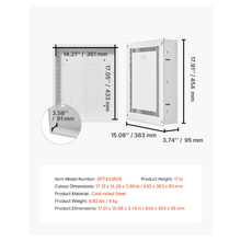 17" Structured Media Enclosure Recessed in-Wall TV Media Box w/ Cover