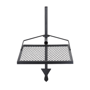Swivel Campfire Grill Grate Square Fire Pit Heavy Duty Steel Outdoor