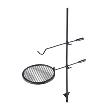 Swivel Campfire Grill Grate Round Fire Pit Heavy Duty Steel Outdoor