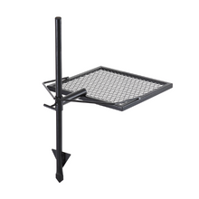 Swivel Campfire Grill Grate Square Fire Pit Heavy Duty Steel Outdoor