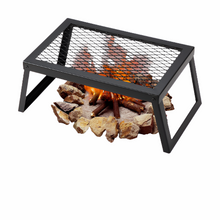18" Folding Campfire Grill Portable Heavy Duty Steel Mesh Grate
