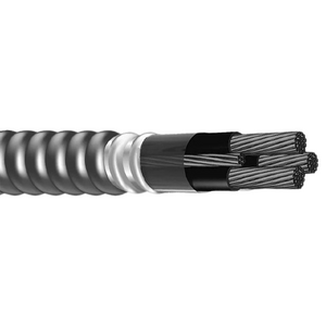 250' 4 AWG 3C Stranded Metal Clad Copper Conductor Aluminum Armored W/ Ground PVC Jacket