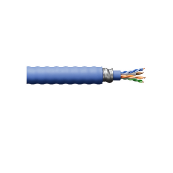 1000' 4 Pair CAT6 CMR with Outer Jacket 1 Component Aluminum Interlock Armored Cable Black L4-199-EA