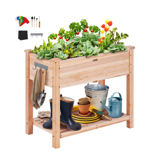 wood plant bed