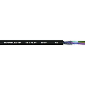 20 AWG 25 Cores 16/32 Stranded ROBOFLEX-DP BC Shielded Polyurethane Torsion Black Cable 7912025