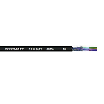 14 AWG 4 Cores 140/34 Stranded ROBOFLEX-DP BC Shielded Polyurethane Torsion Black Cable 7911404