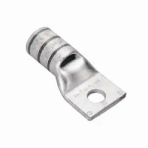 Burndy YAV9CT9 10 - 9 AWG 1/4" Stud 1 Hole Uninsulated Ring Standard Barrel Copper Terminal Lug